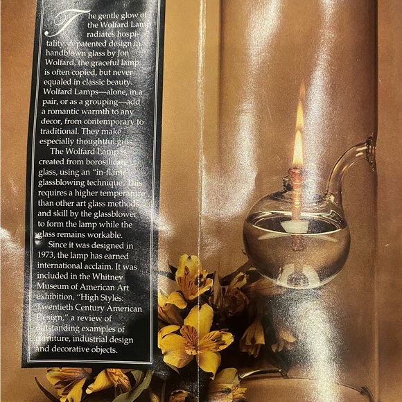 Wolfard Glass Oil Lamp 12” Clear Glass Oil Lamp - Picture 3 of 12